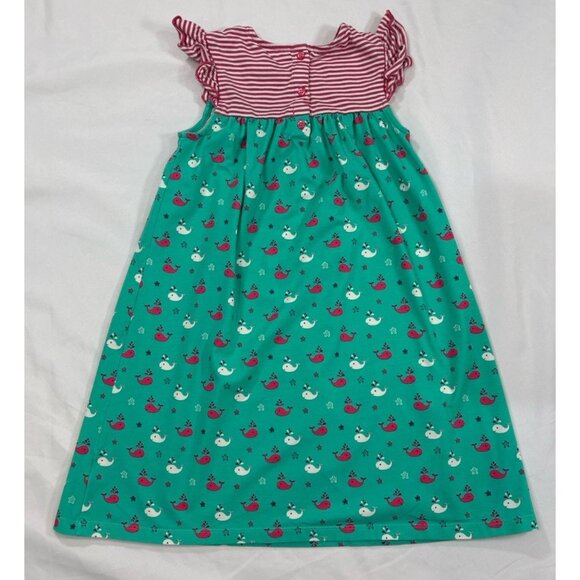 BEEBAY Girls Size 6yrs. Striped Round-Neck A-line Dress Whale Theme - Picture 2 of 6